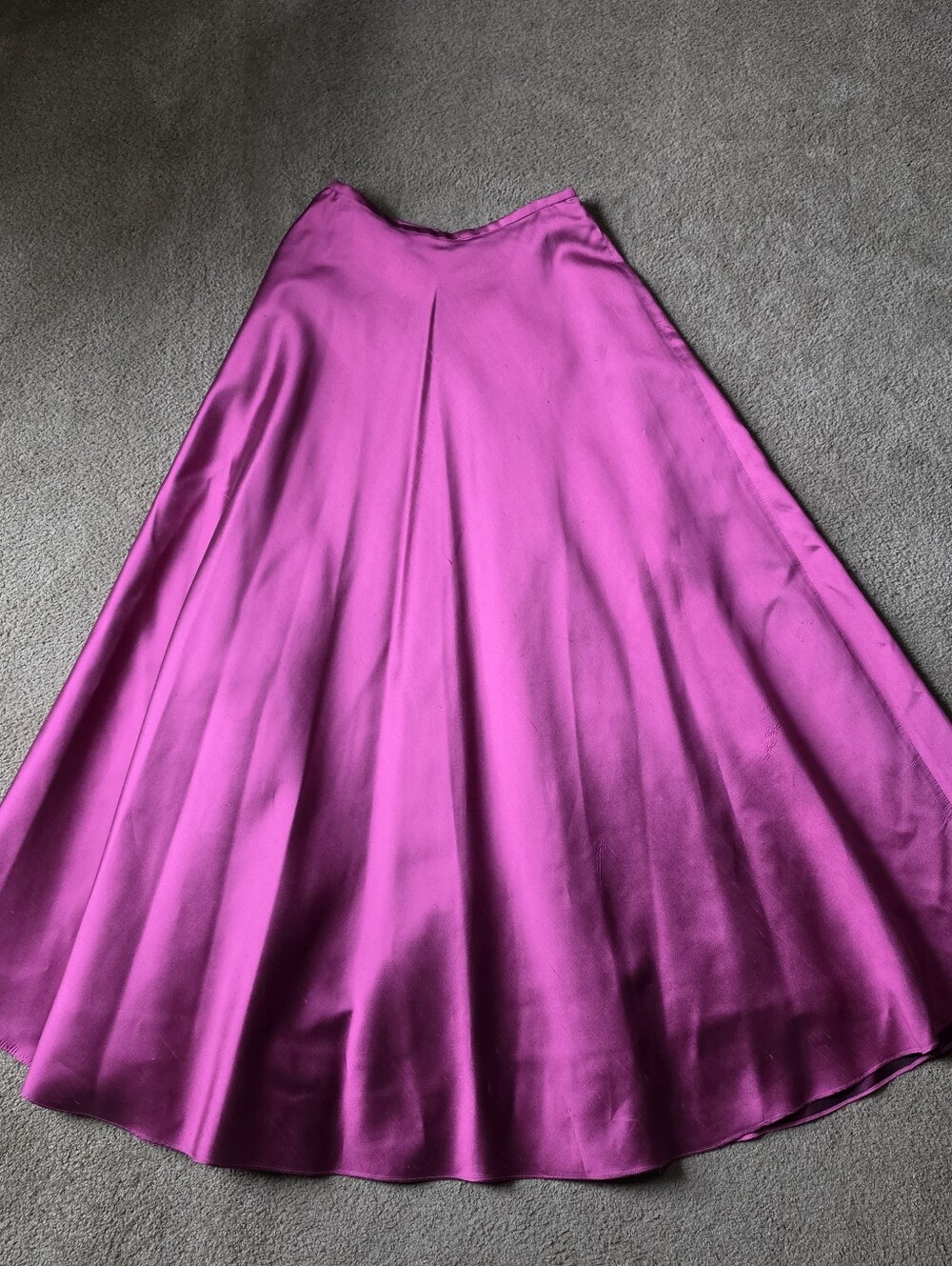 Gilar Magenta Fuchsia 100% Silk Formal Skirt
